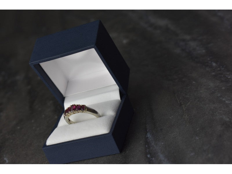 925 Sterling Silver Rubellite Ring Size 10