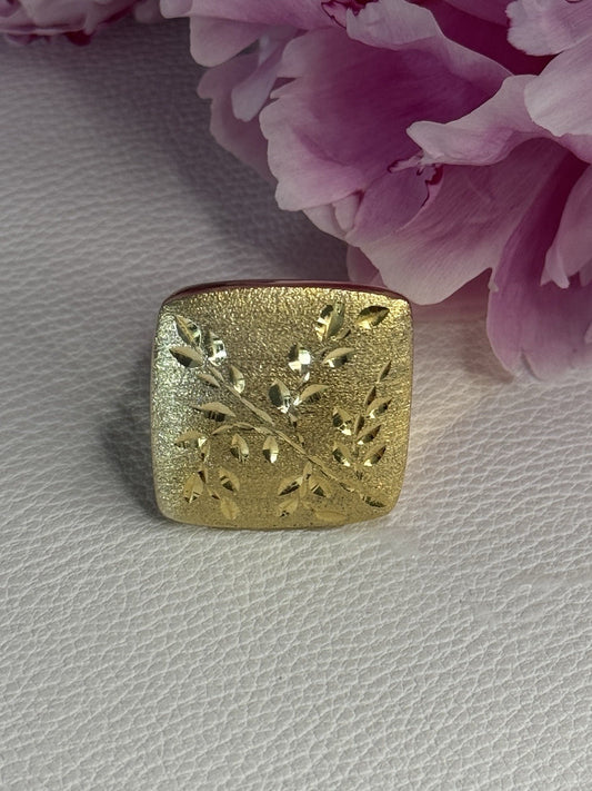 925 Sterling Silver Gold Plated Italy Ring Size 8