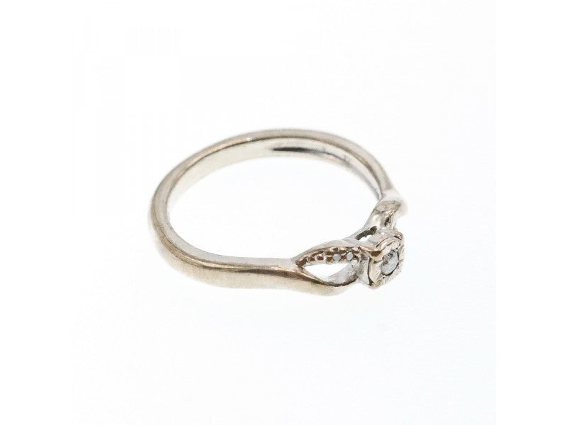 925 Sterling Silver White Sapphire Ring Size 6.5