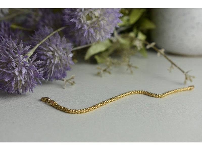 925 Sterling Silver Gold Plated Bracelet Italy Size 7.3 In