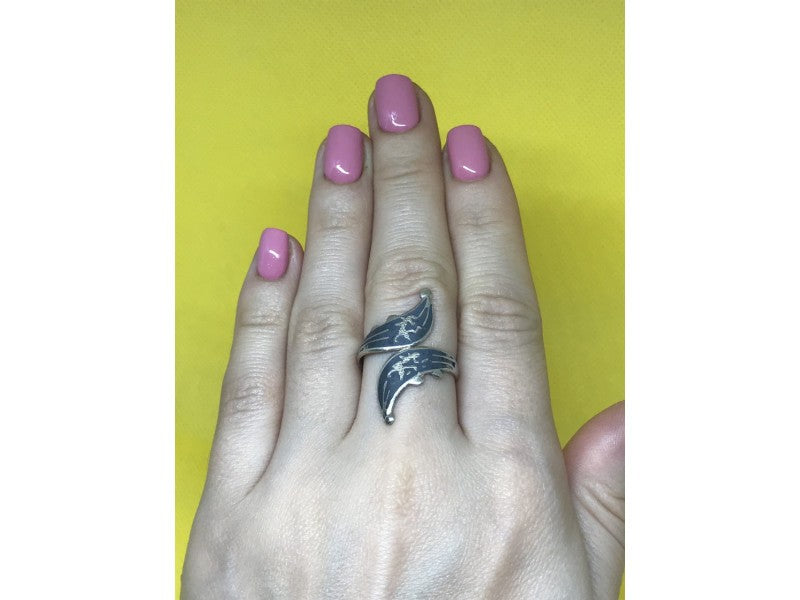 Vintage 925 Sterling Siamese Silver Ring Size 7.5