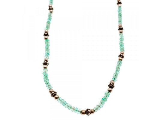 925 Sterling Silver Green Jade Necklace