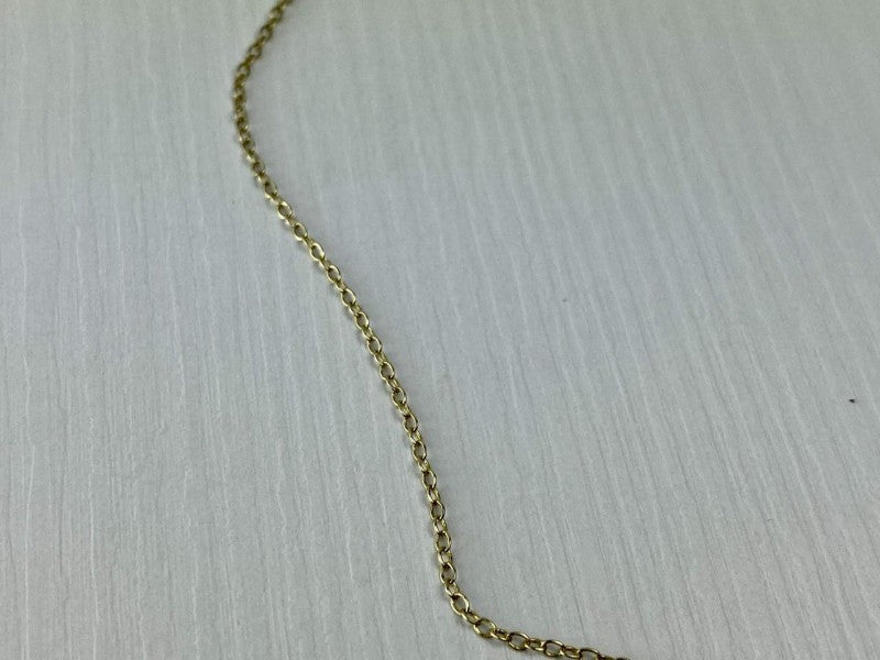 925 Sterling Silver Gold Plated Chain Italy 18.5 in
