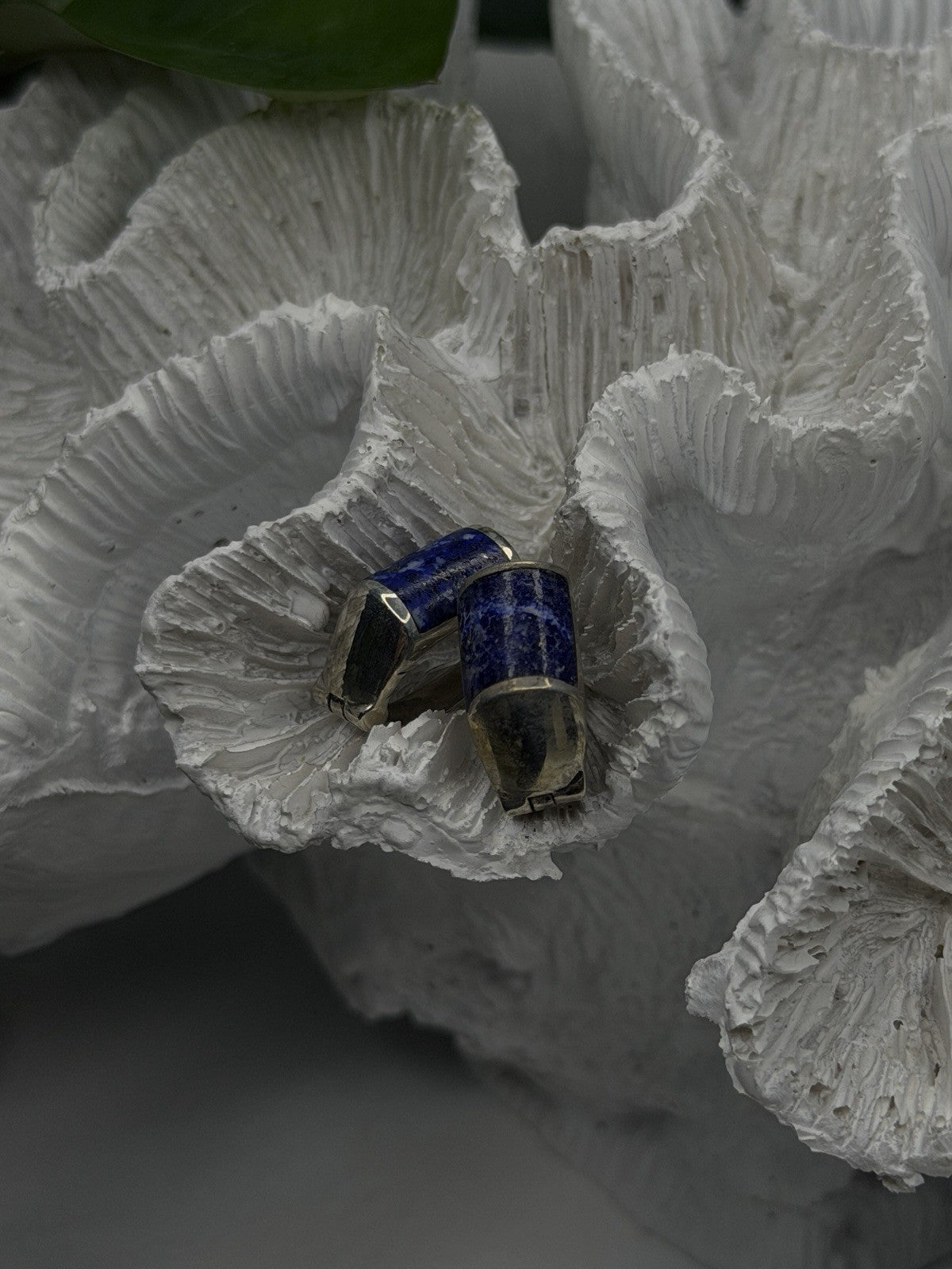 Vintage 925 Sterling Silver Sodalite Earrings