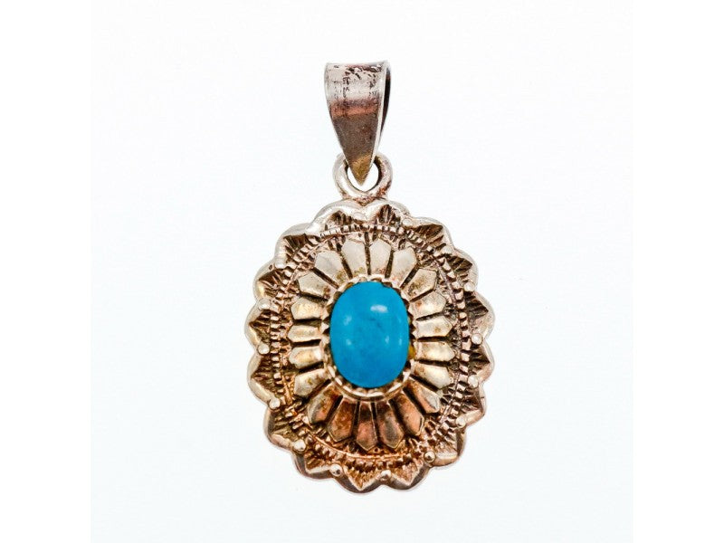 925 Sterling Silver Turquoise Pendant