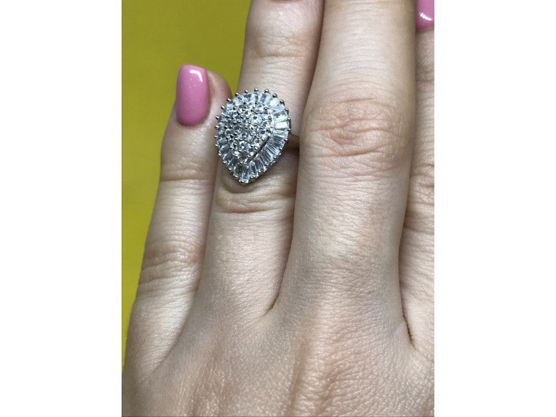 925 Sterling Silver CZ Ring Size 5.5