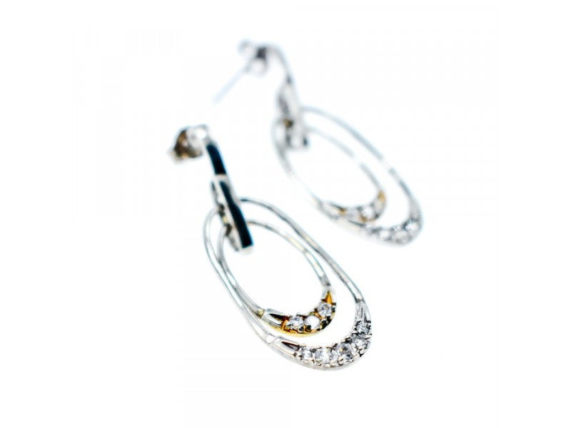 925 Sterling Silver CZ Stud Earrings