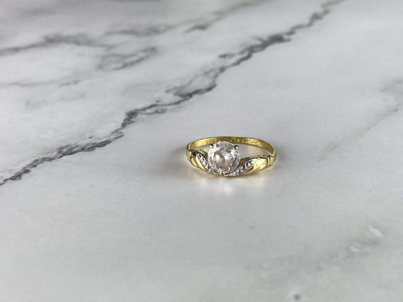 Classic Ring in Gilding (14K ) With CZ Size 7