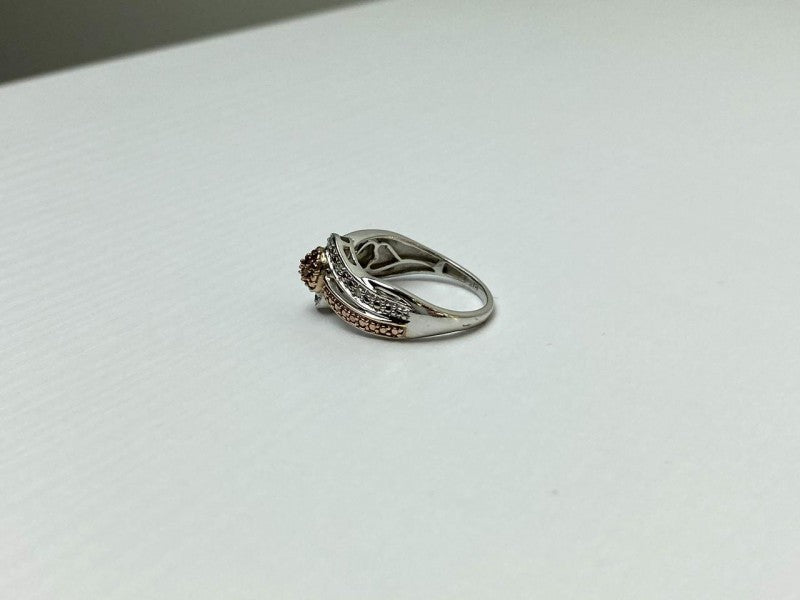 925 Sterling Silver Heliodor & White Beryl/Goshenite Ring Size 7