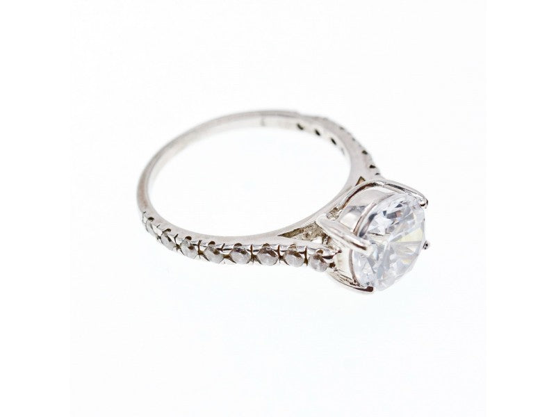925 Sterling Silver CZ Ring Size 6.75