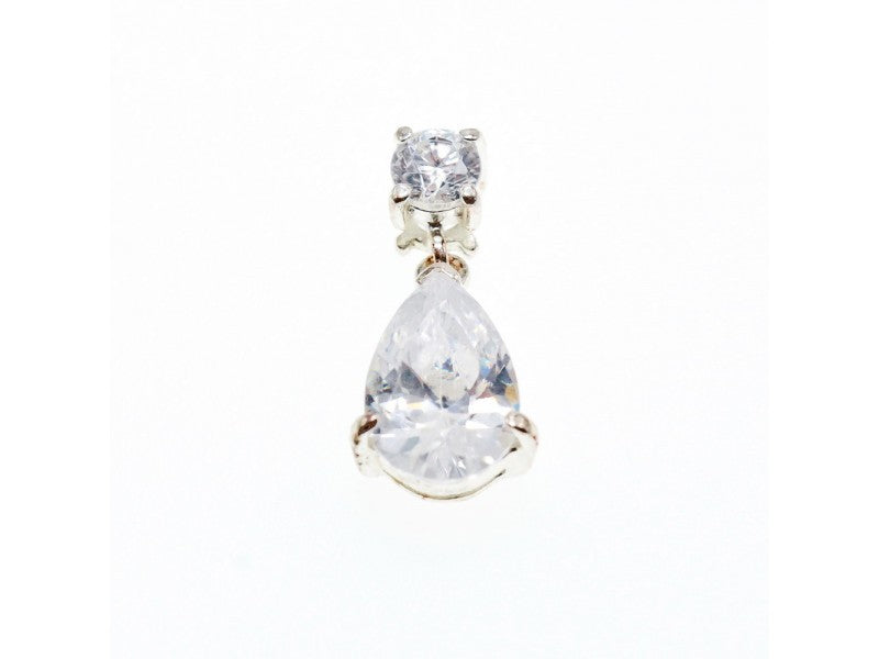 925 Sterling Silver CZ "Drop" Pendant