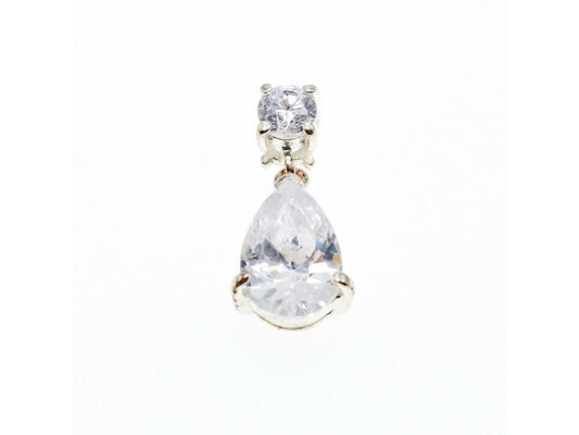 925 Sterling Silver CZ "Drop" Pendant