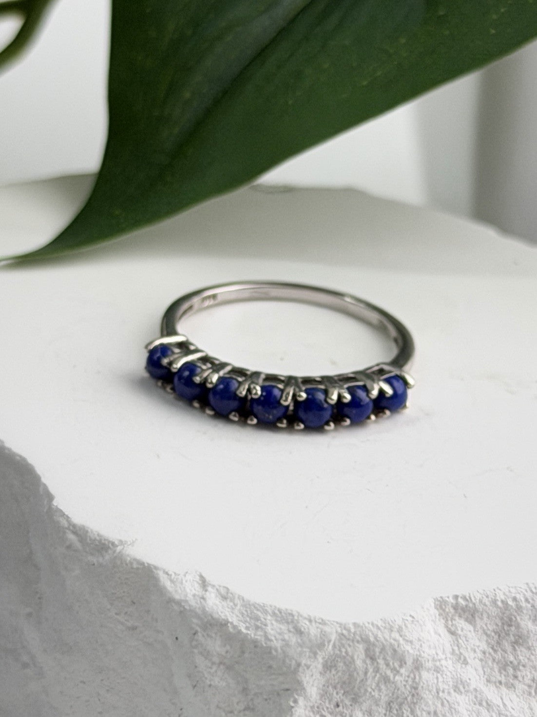 925 Sterling Silver Sodalite Ring Size 7