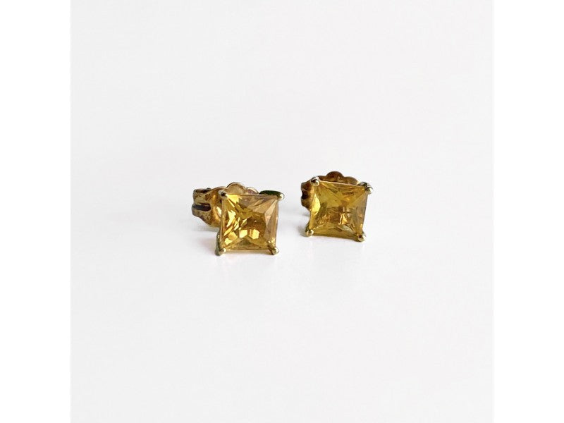 10K Yellow Gold Heliodor Earrings & Pendant