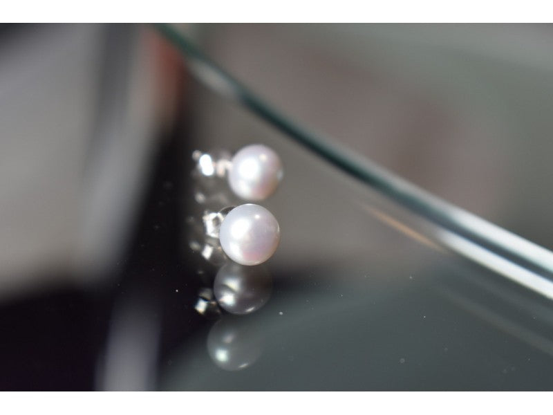 925 Sterling Silver Gray Pearls Earrings