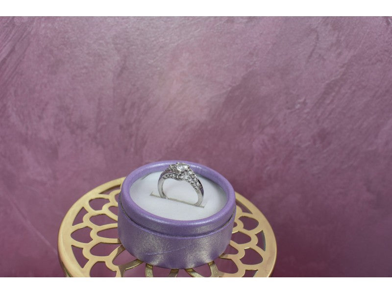 925 Sterling Silver White/Colorless Spinel Ring Size 6.5
