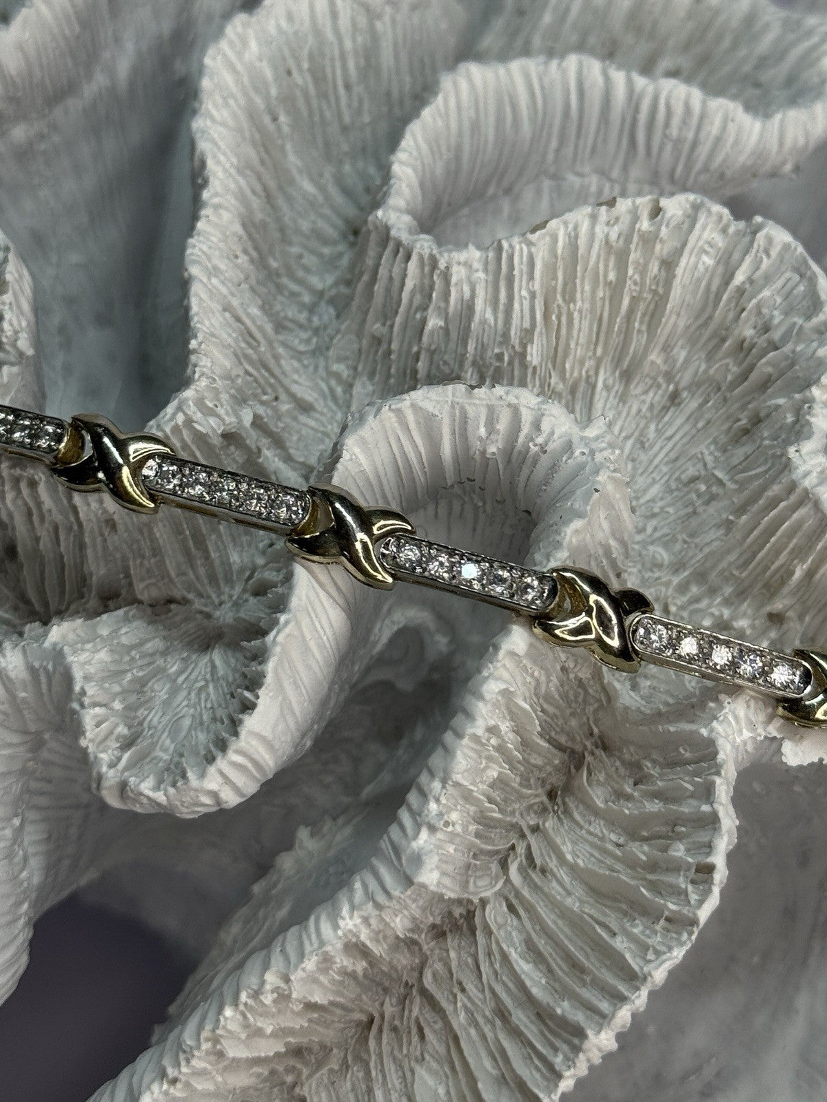 Elegant 925 Sterling Silver CZ Bracelet Length 7.5 Inch