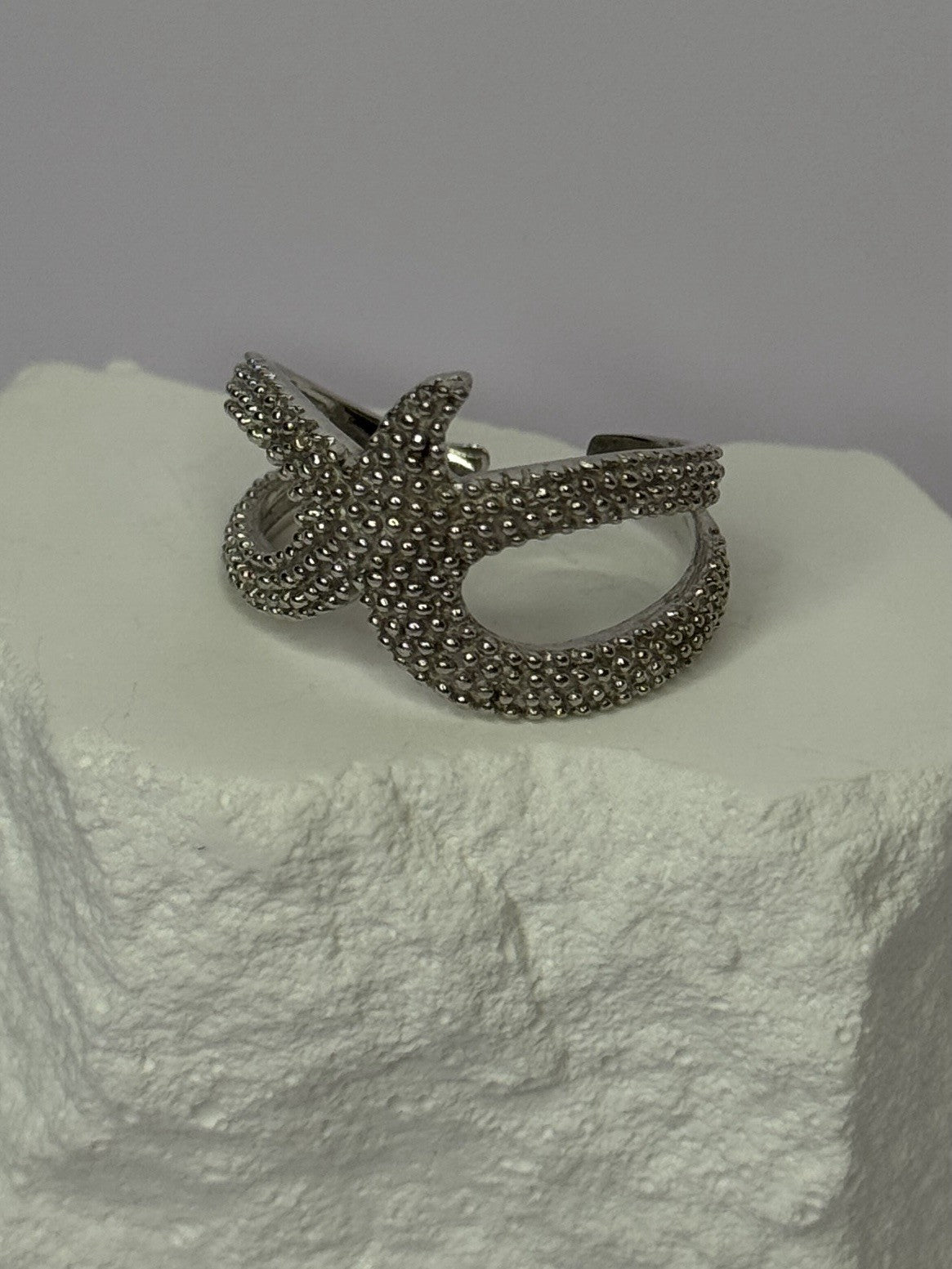 925 Sterling Silver "Sea Star" Ring Size 6-7 (Adjustable)