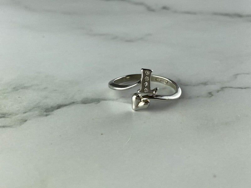 925 Sterling Silver CZ "Love" Ring Size 8