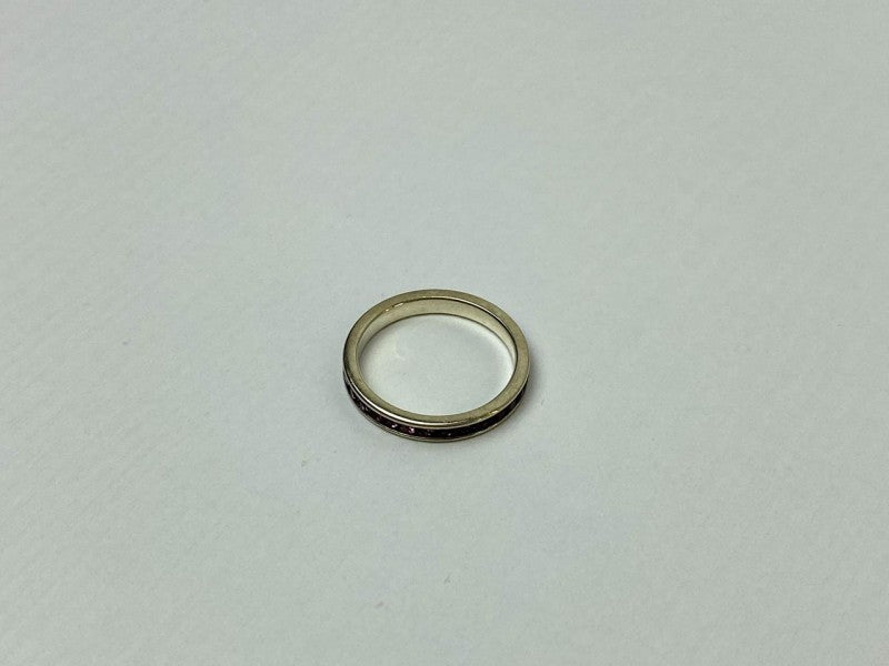 925 Sterling Silver Purple CZ Band Ring Size 8.5