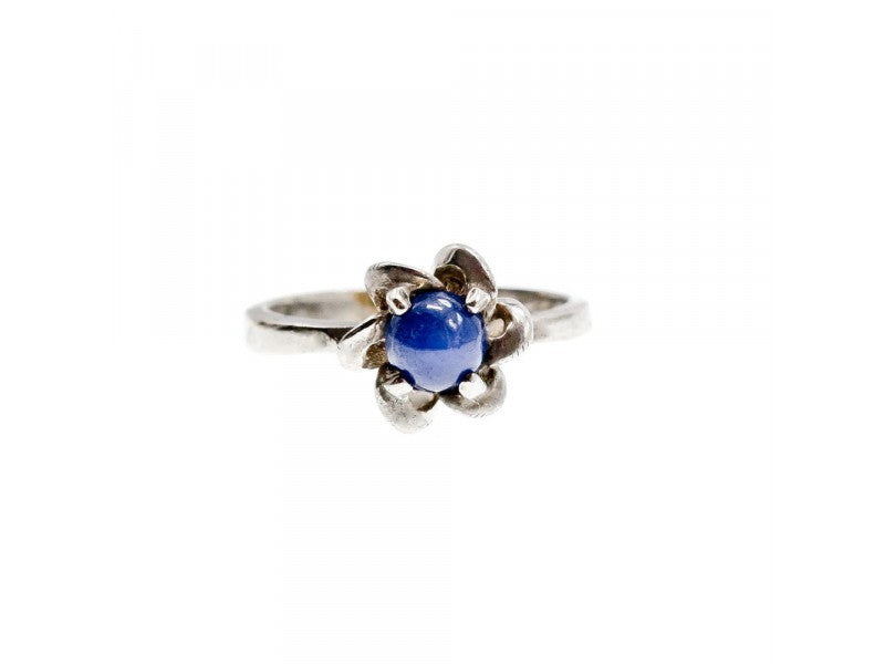 925 Sterling Silver Star Sapphire Ring Size 5.5