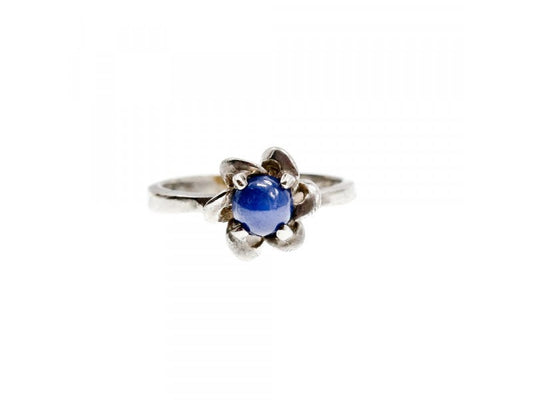 925 Sterling Silver Star Sapphire Ring Size 5.5