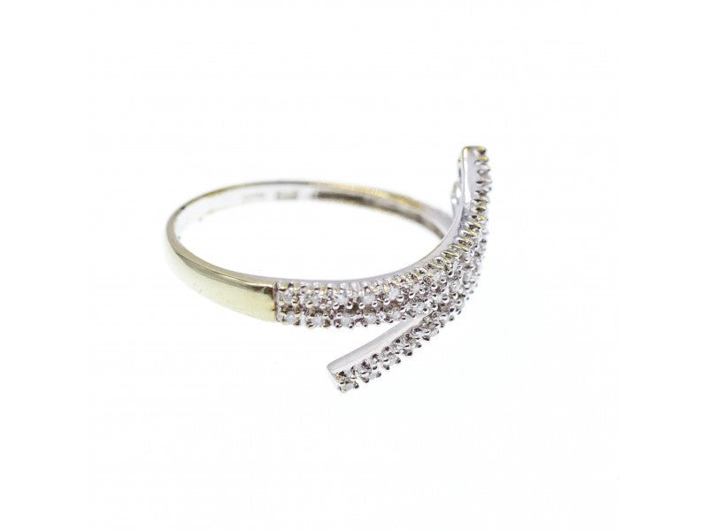 14K White Gold Diamonds Ring Size 8.5