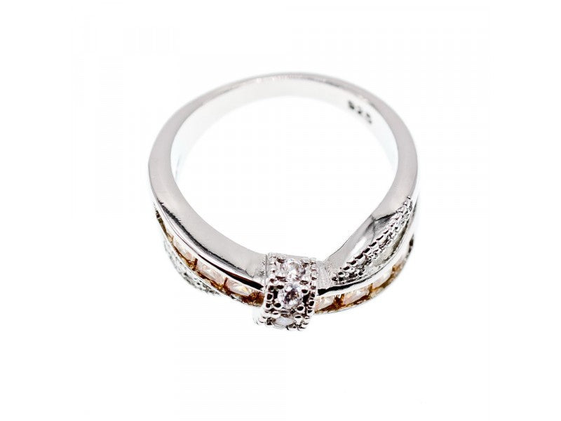 925 Sterling Silver CZ Ring Size 12.5
