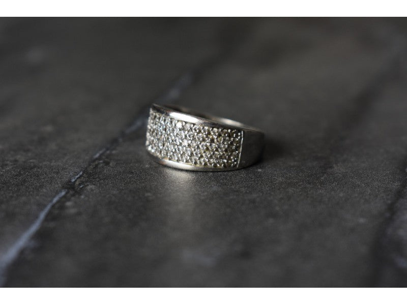 925 Sterling Silver CZ Ring Size 8