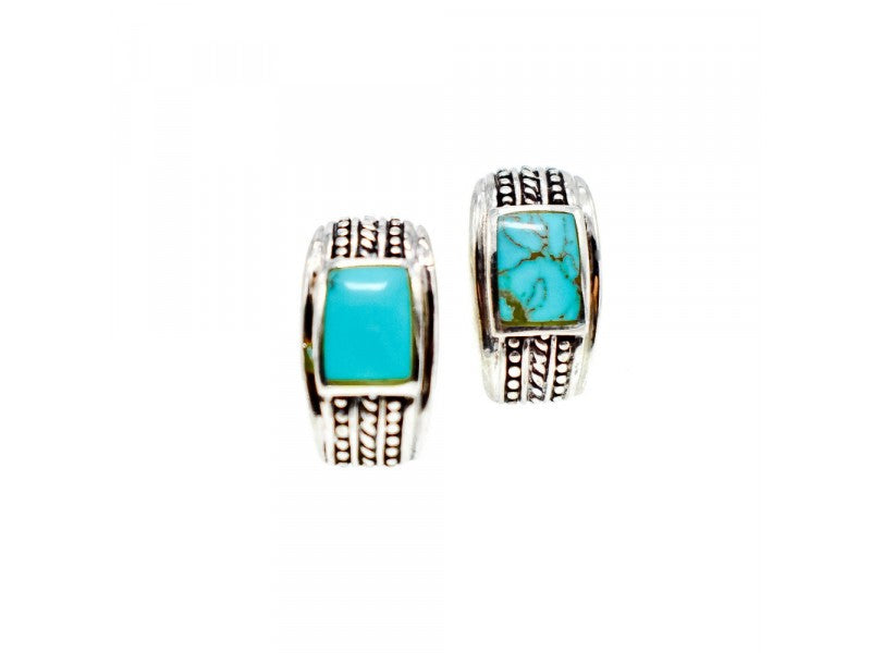 Vintage 925 Sterling Silver Turquoise Earrings