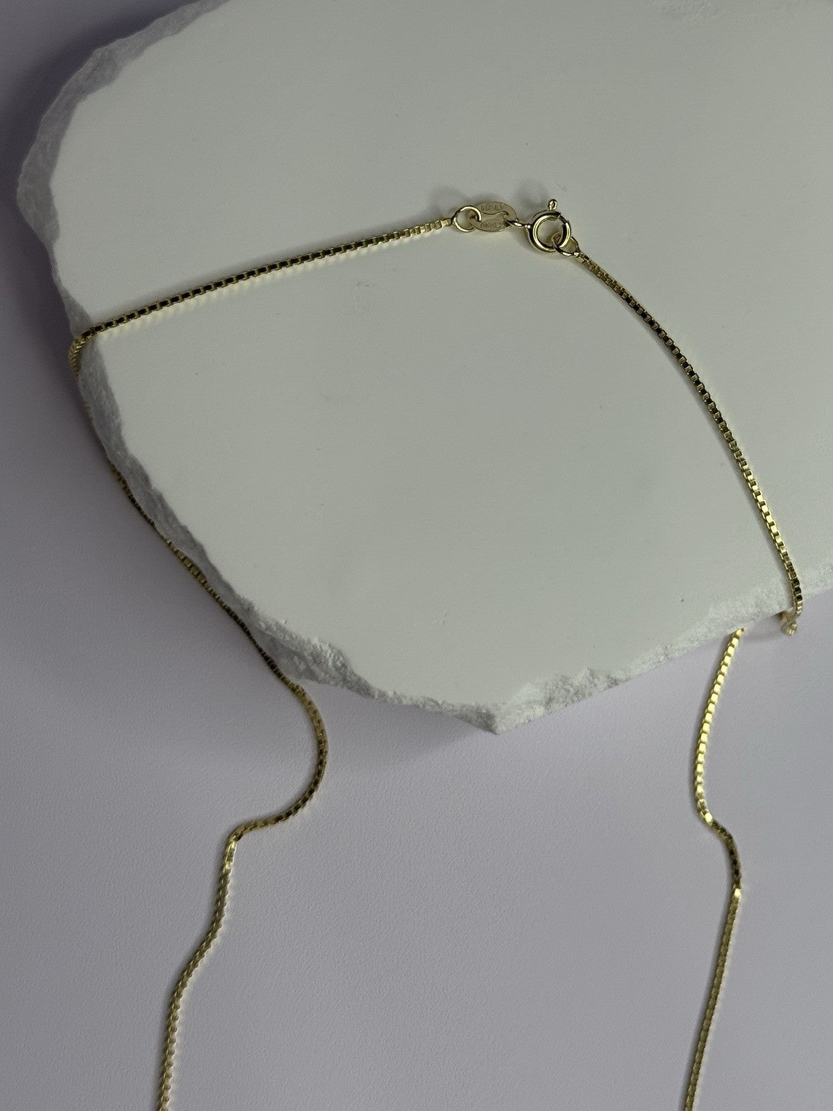 925 Sterling Silver Gold Plated Chain Length 18 Inch