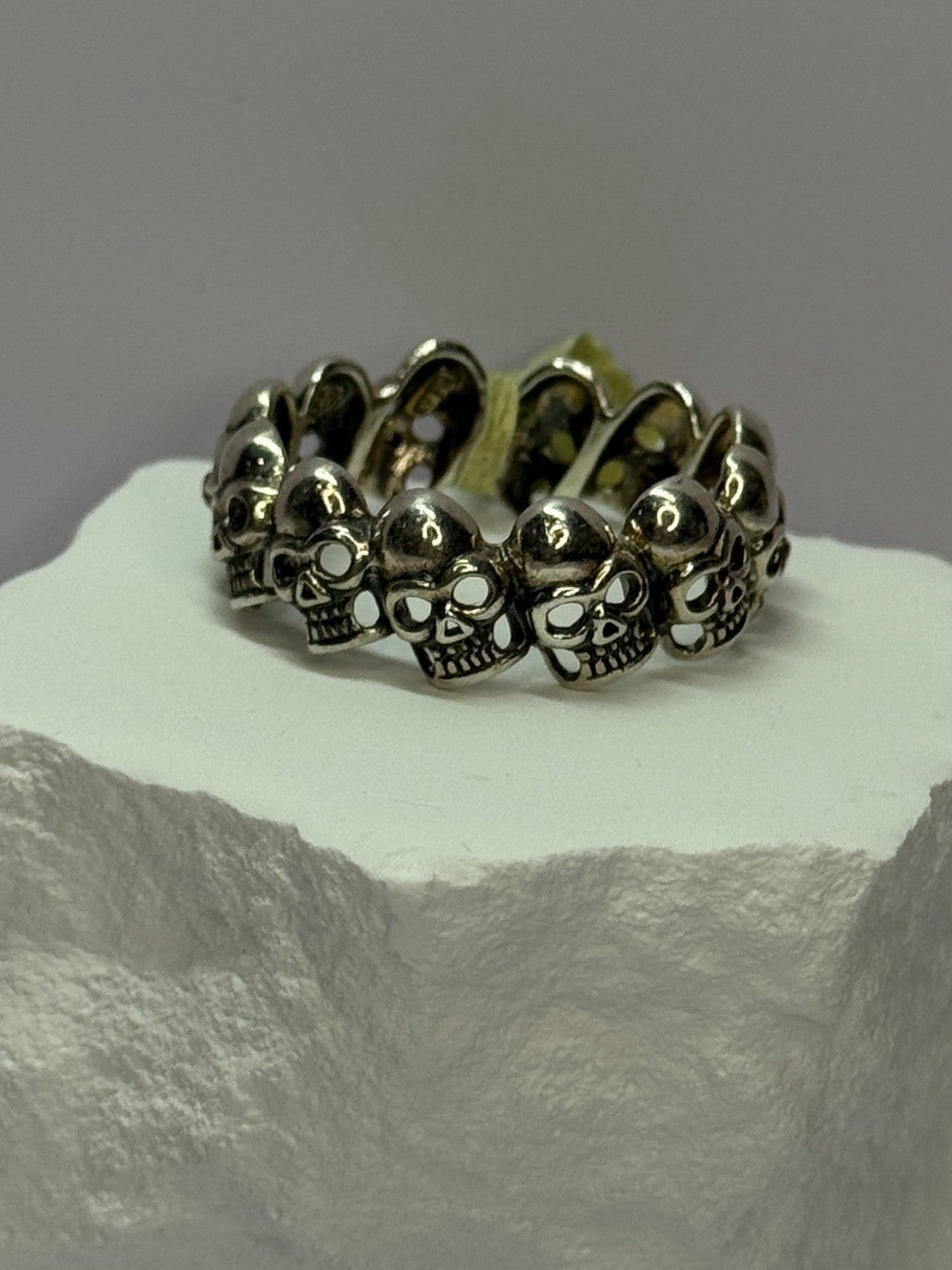 925 Sterling Silver Skull Custom Ring Size 14