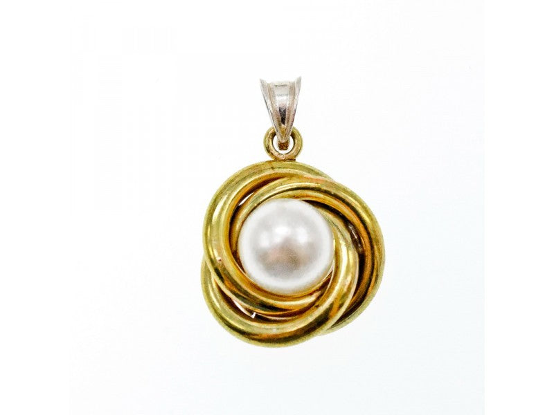 925 Sterling Silver Gold Plated Imitation Pearls Set