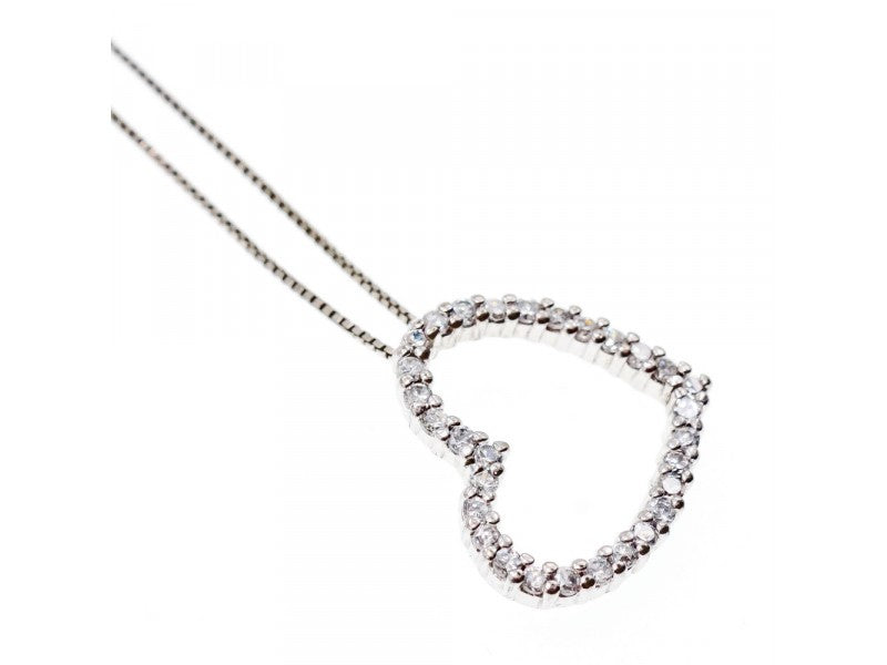 925 Sterling Silver CZ "Heart" Chain with Pendant