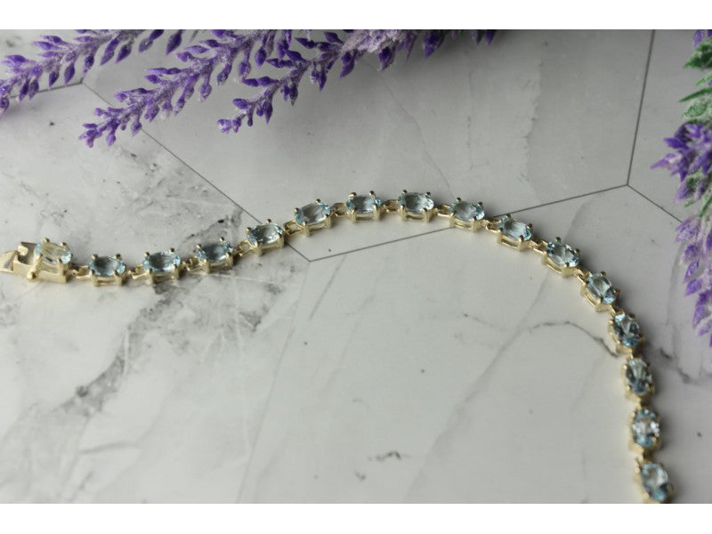 925 Sterling Silver Topaz Bracelet