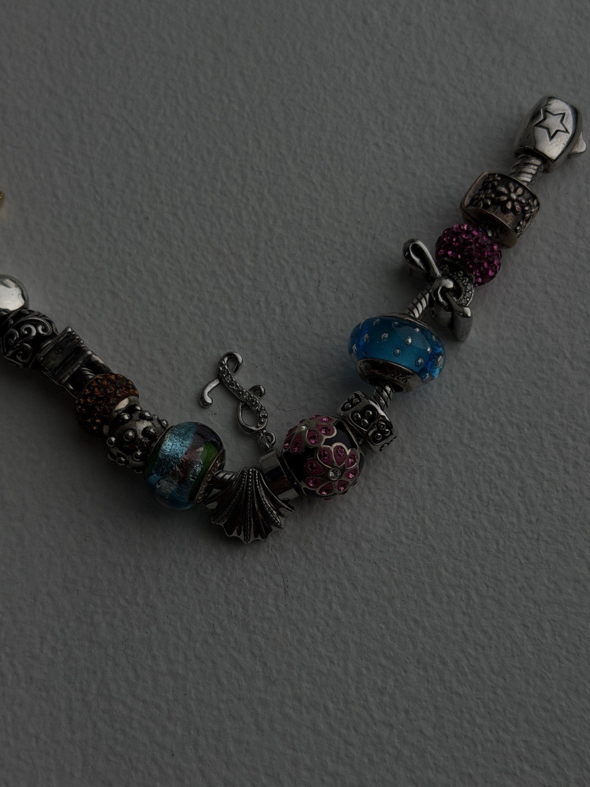 Donatella 925 Sterling Silver 19 Charms Bracelet