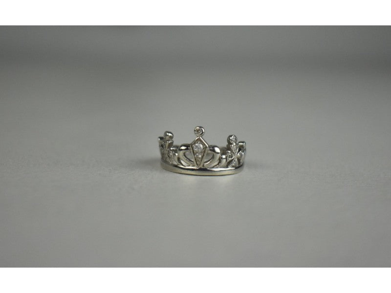 925 Sterling Silver Goshenite "Crown" Ring Size 6.5