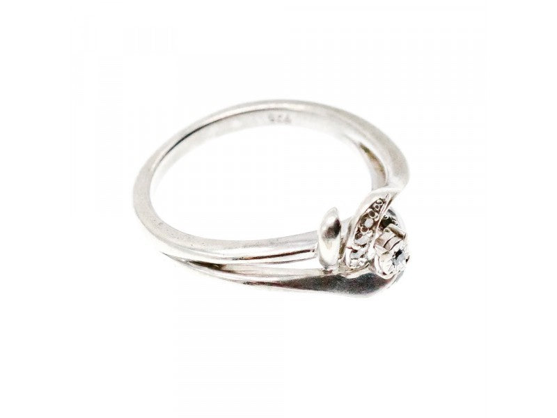 925 Sterling Silver Blue & White Topaz Ring Size 7