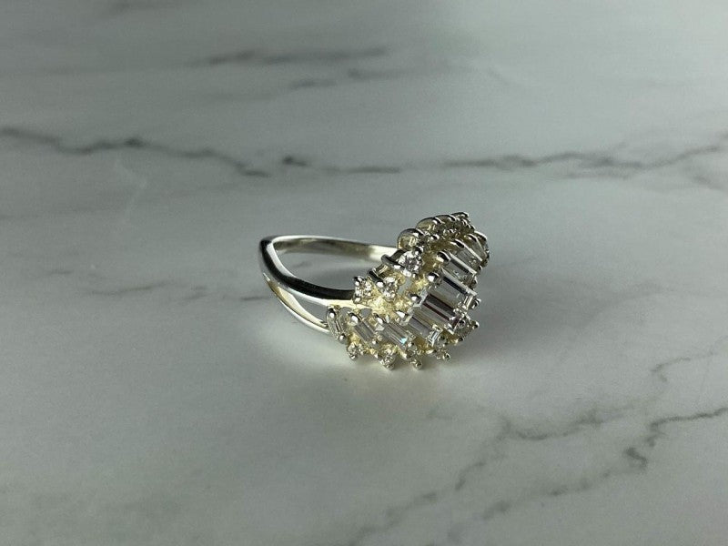 925 Sterling Silver CZ Ring Size 11.5