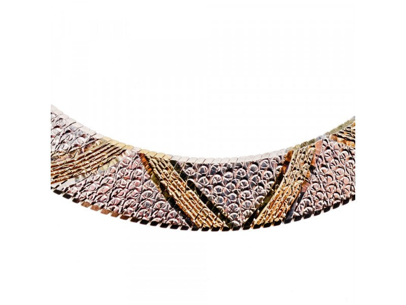 925 Sterling Silver with Gilding Necklace Italy Milor