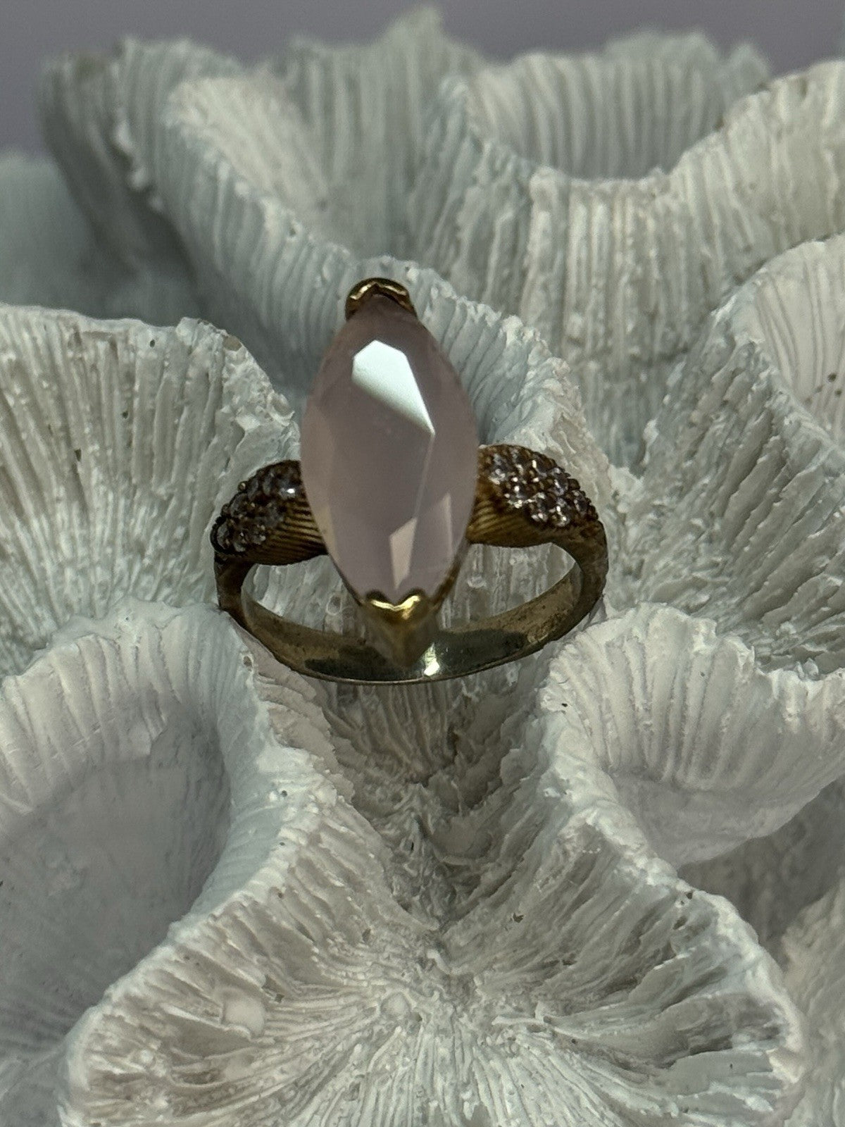 925 Sterling Silver Alpanite & CZ Ring Size 10.5