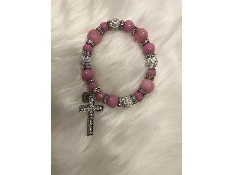 Beautiful Bracelet with Cross and CZ