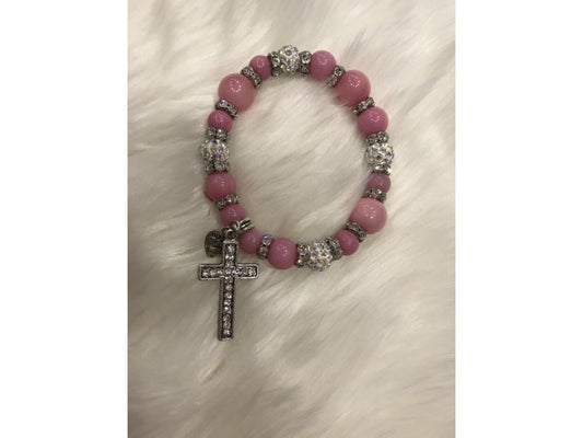 Beautiful Bracelet with Cross and CZ