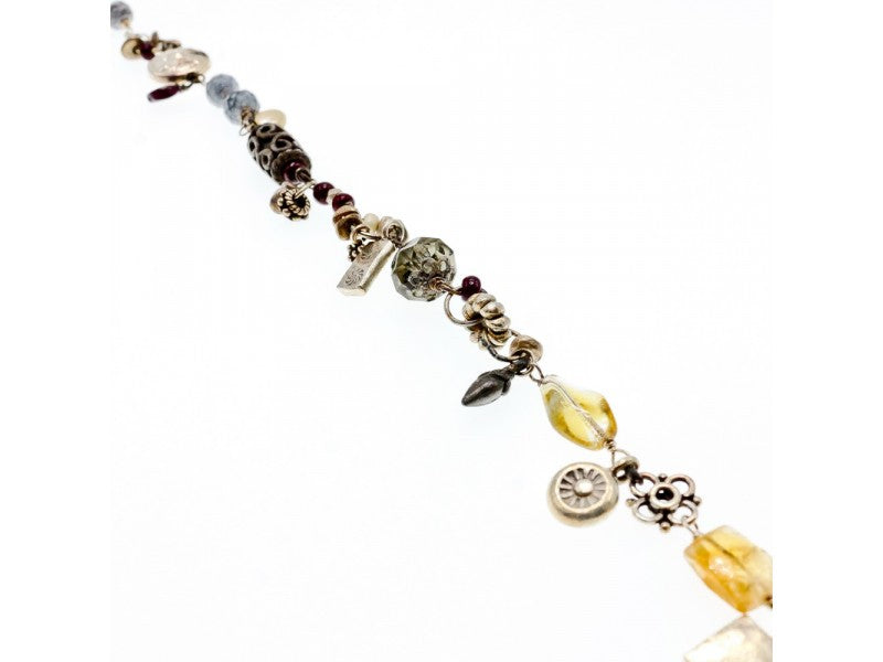 925 Sterling Silver Jewelry Glass Double Bracelet