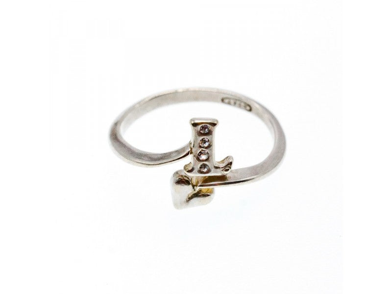 925 Sterling Silver CZ "Love" Ring Size 8