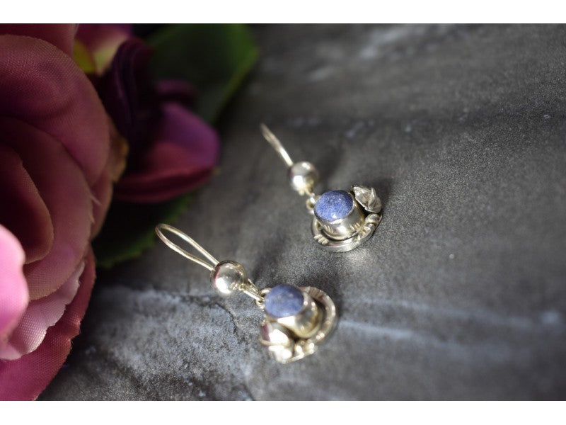 925 Sterling Silver Sodalite Earrings