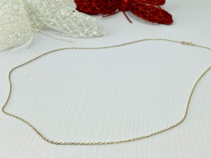 925 Sterling Silver Gold Plated Chain Italy 18.5 in