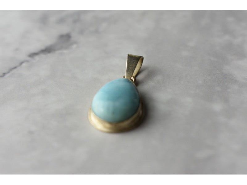 925 Sterling Silver Larimar Pendant