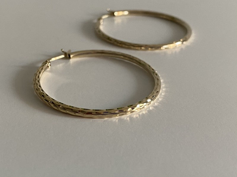 925 Sterling Silver Gold Plated Hoop Earrings