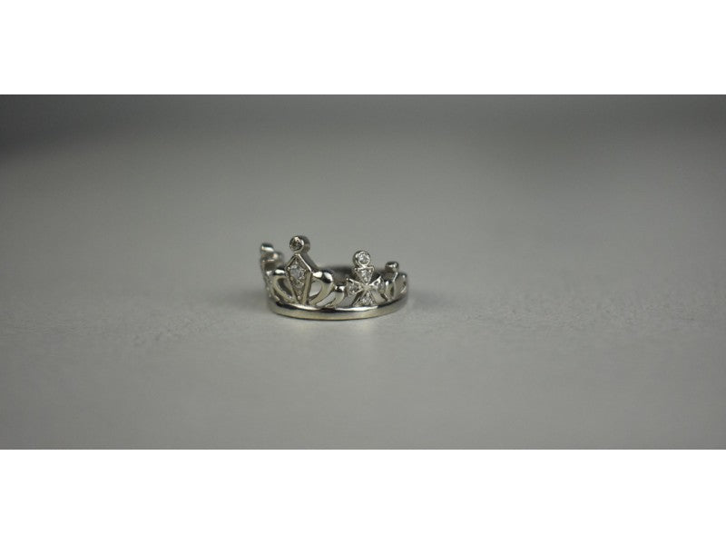 925 Sterling Silver Goshenite "Crown" Ring Size 6.5